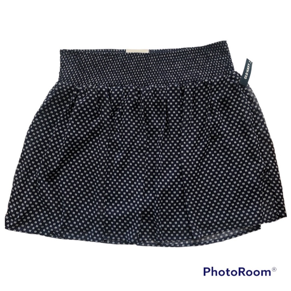 Navy chiffon skirt, Sz XL